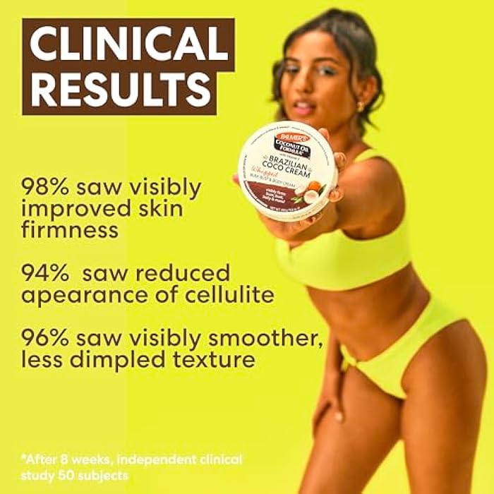 Palmer's Coconut Oil Formula Brazilian Coco Cream with Vitamin E, 8.8 Fl Oz, Whipped Bum, Bust & Body Cream, Helps with Skin Tightening & Firming - Image 5